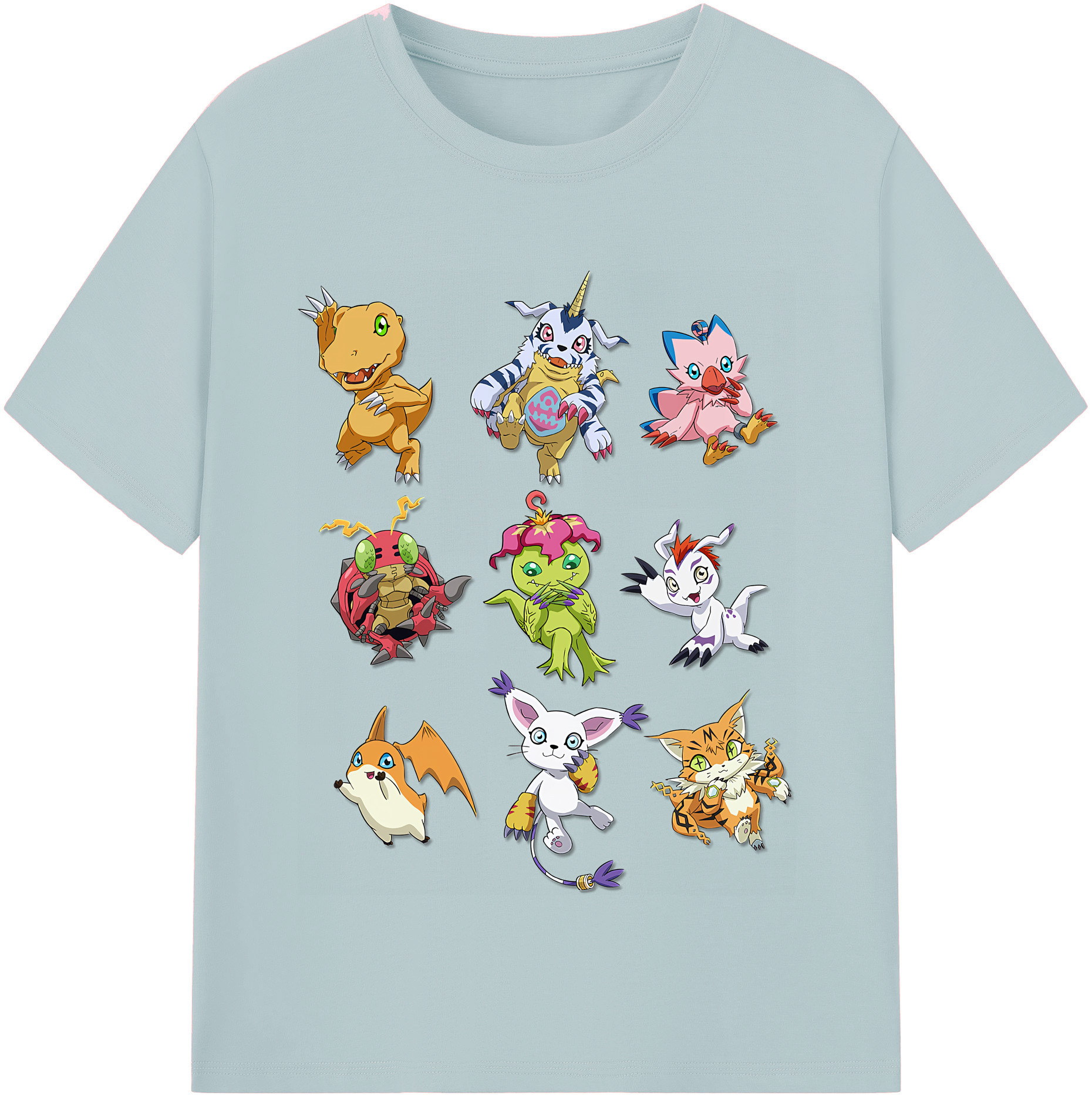 （画像用） Digimon デジタルモンスター/デジモン 綿100％半袖Tシャツ（フロントプリント）